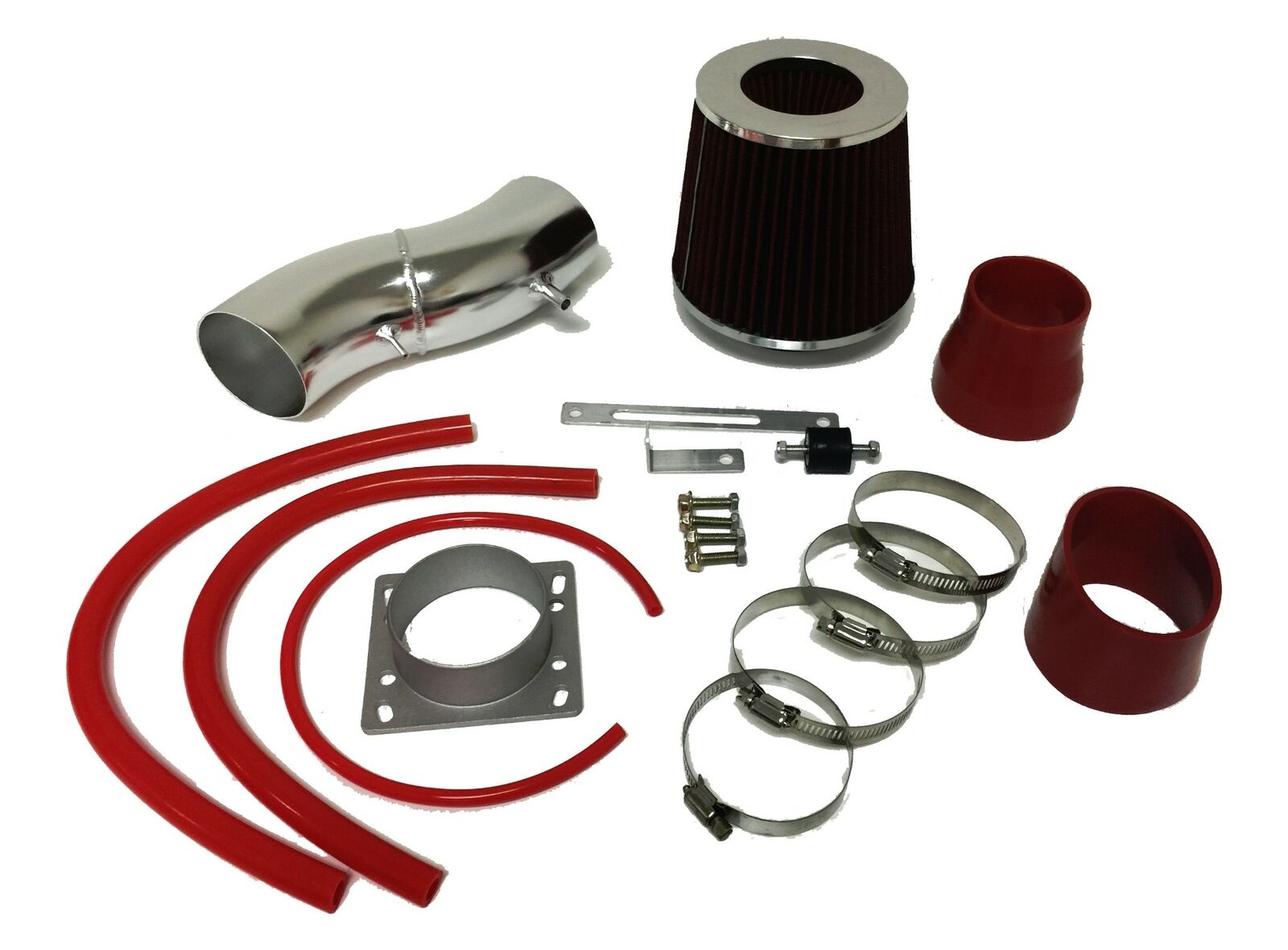 Red For 1995-1998 Nissan 200SX 1.6L L4 Air Intake System Kit + Filter