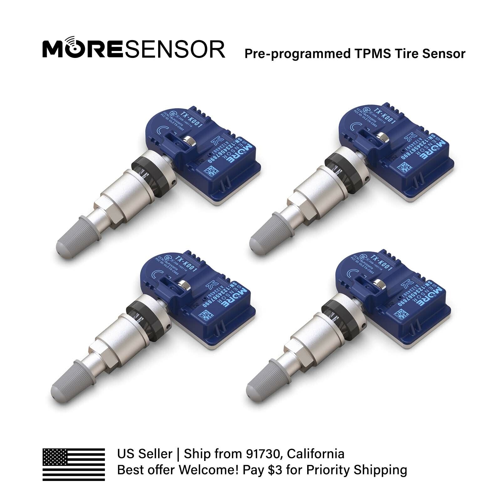 4PC 315MHz MORESENSOR TPMS Clamp-in Tire Sensor for 529333E000 Tuscon Sonata