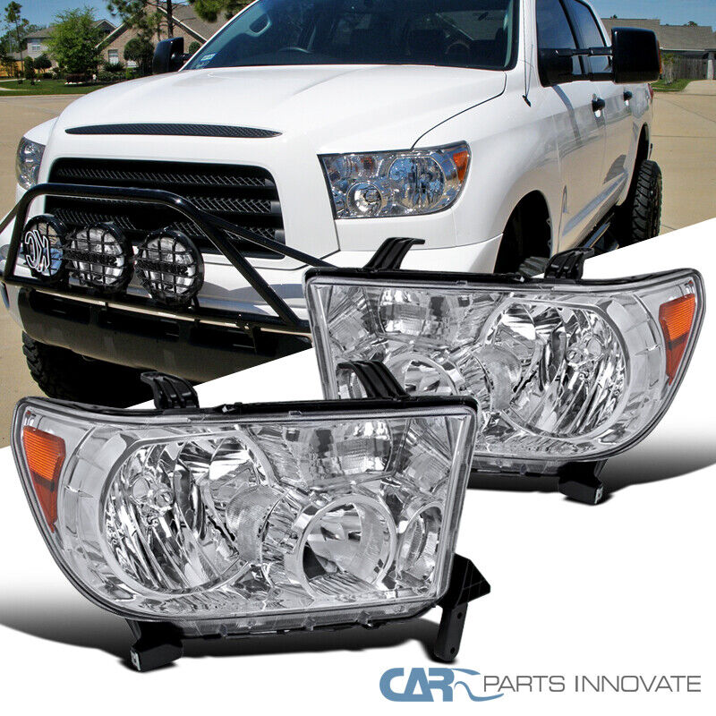 For Toyota 07-13 Tundra 08-17 Sequoia Clear Headlights Head Lamps Left+Right