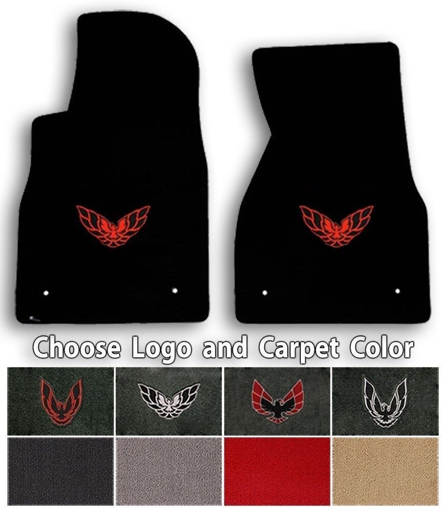 Firebird Trans Am 2pc Classic Loop Carpet Floor Mats - Choose Color & Logo