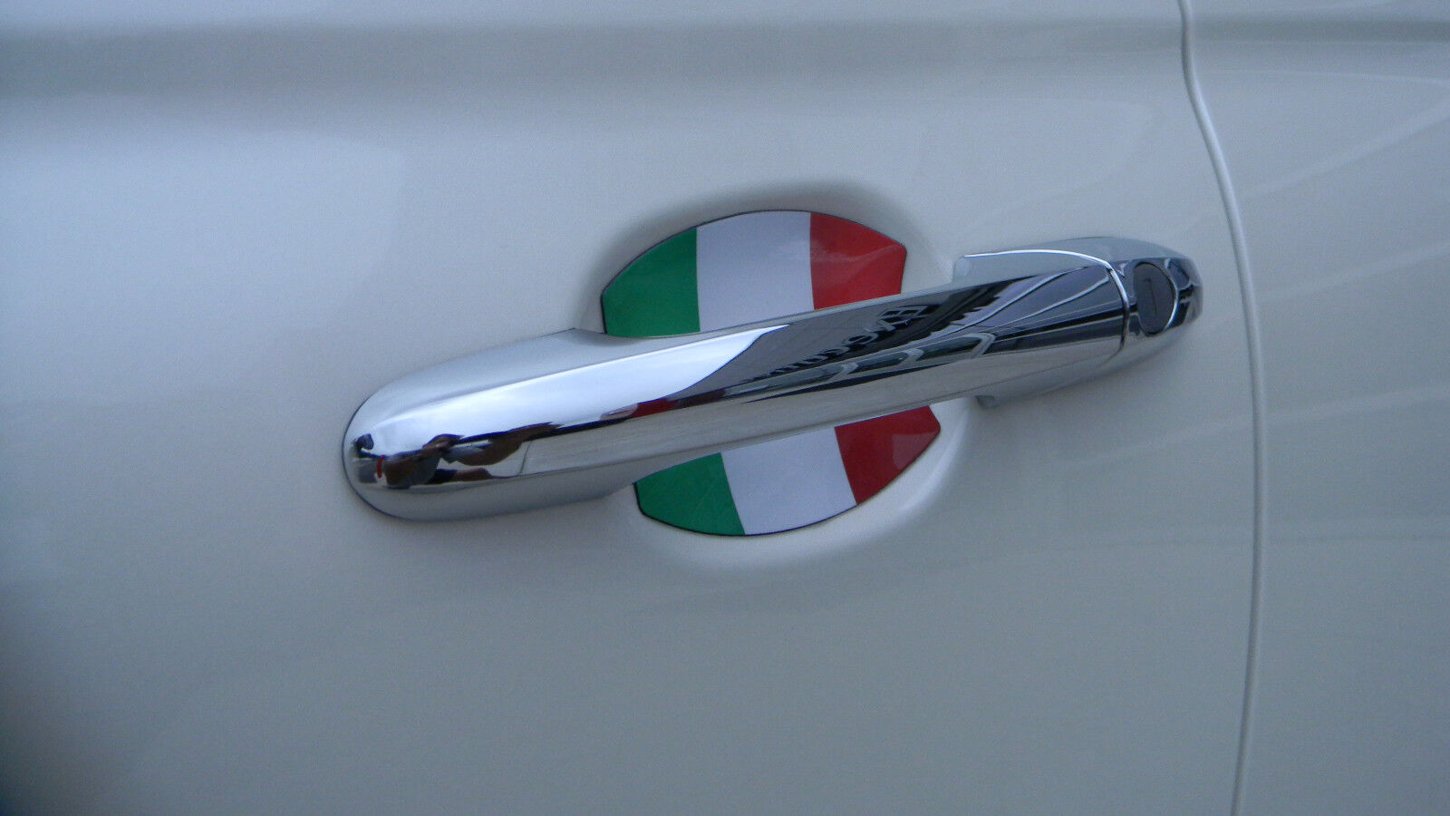 FIAT 500 ITALIAN FLAG ACCESSORY DOOR HANDLE SCRATCH COVER GUARD FIT ALL 2PK NEW