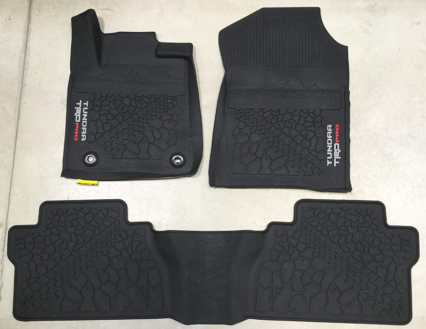 TUNDRA TRD PRO ALL WEATHER FLOOR MATS LINERS PT908-34200-20 CREW & DBL