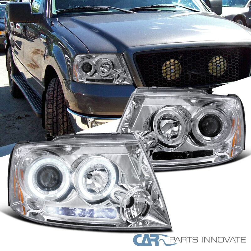 For Ford 04-08 F150 Lincoln 06-08 Mark LT LED Halo Projector Headlights LH+RH