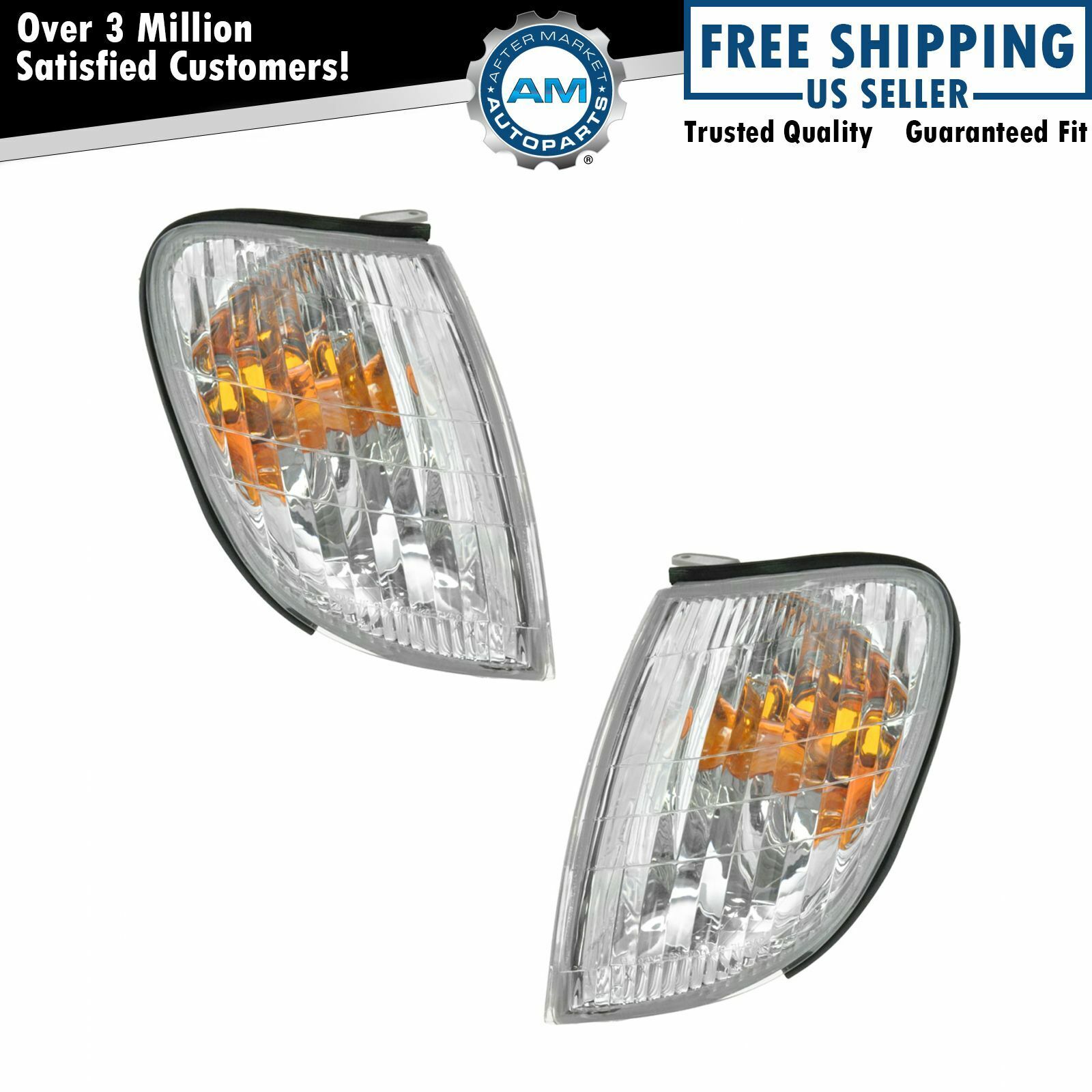 Front Corner Parking Marker Light Lamp Pair Set Kit for 98-00 Lexus LS400 LS 400