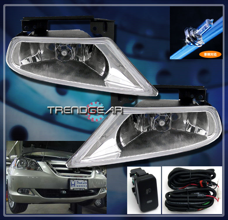 FOR 2005 2006 2007 HONDA ODYSSEY BUMPER DRIVING FOG LIGHTS LAMPS CHROME W/SWITCH
