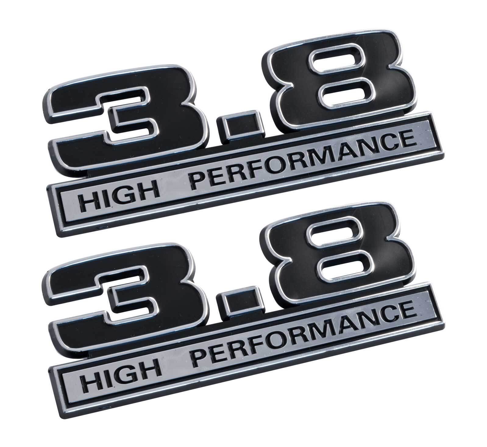 3.8 Liter 231 & 232 V6 Engine Emblems Badges in Chrome & Black - 5\