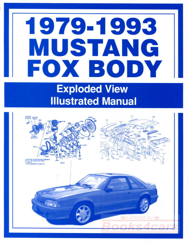 MUSTANG PARTS MANUAL BOOK FORD SPARE FOX EXPLODED VIEW
