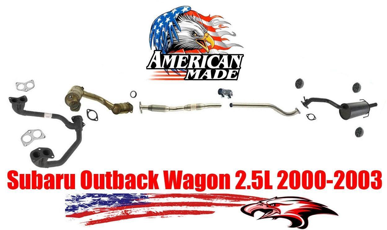 New Complete Exhaust System MADE IN USA for Subaru Outback Wagon 2.5L 2000-2003