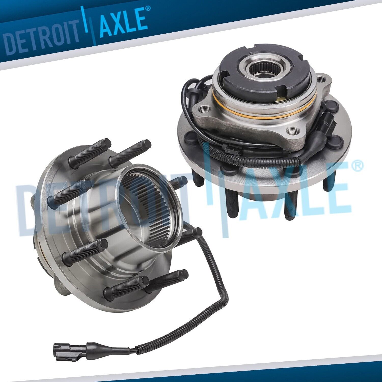 4WD Front Wheel Bearing and Hubs for Ford Excursion F-250 F-350 Super Duty SRW