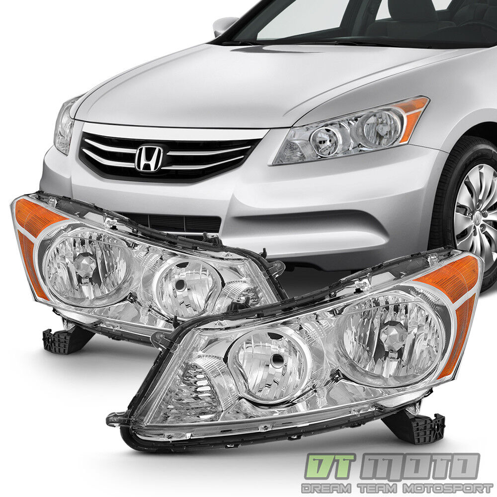 For  2008-2012 Honda Accord 4Dr Sedan Headlights Headlamps 08-12  2009 2010 2011
