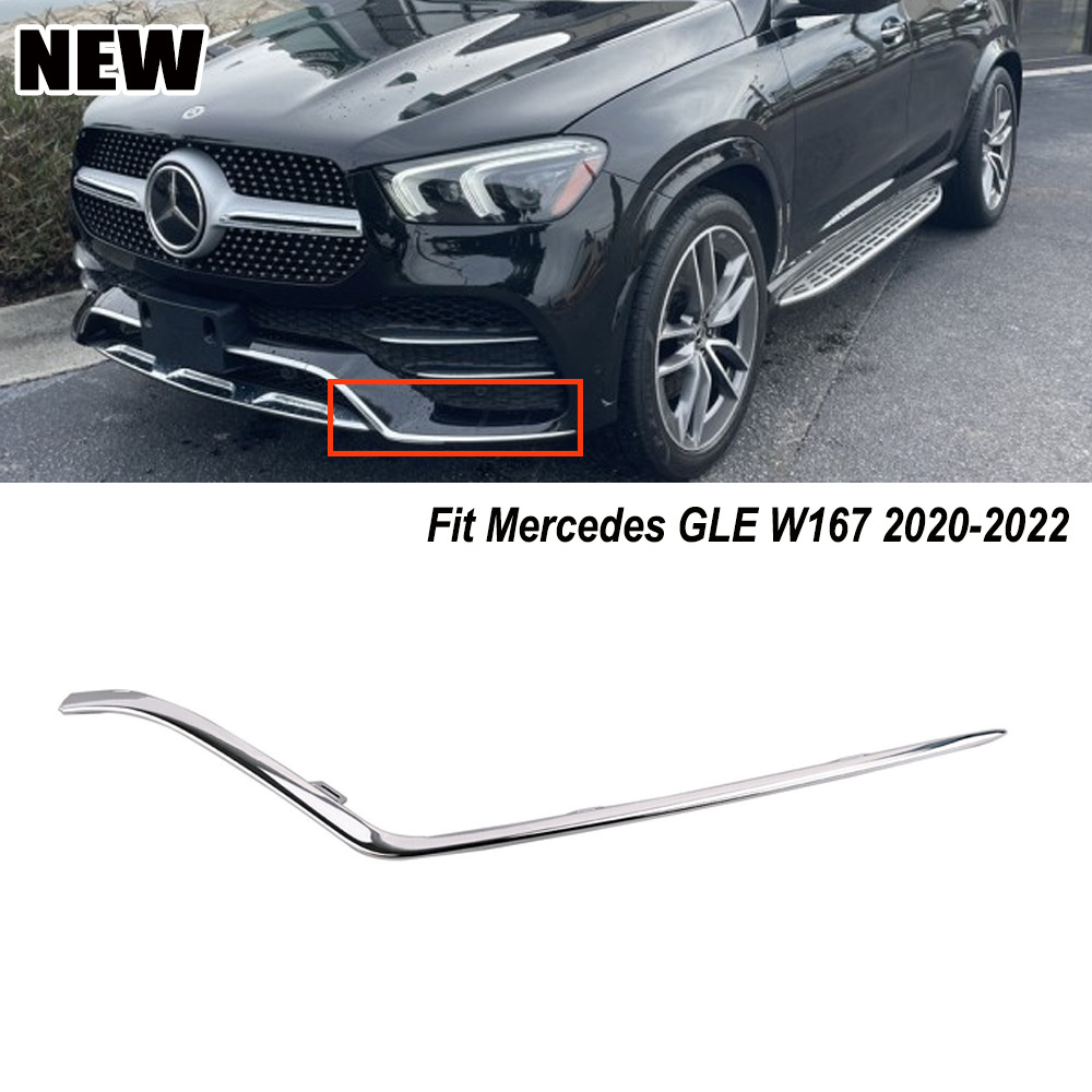Left Front Bumper Spoiler Molding Trim For Mercedes GLE450 GLE350 W167 2020-2022