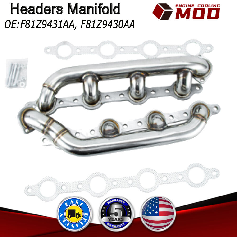 Stainless Steel Headers Manifolds For 1999-2002 2003 Ford F250 F350 F450 7.3L