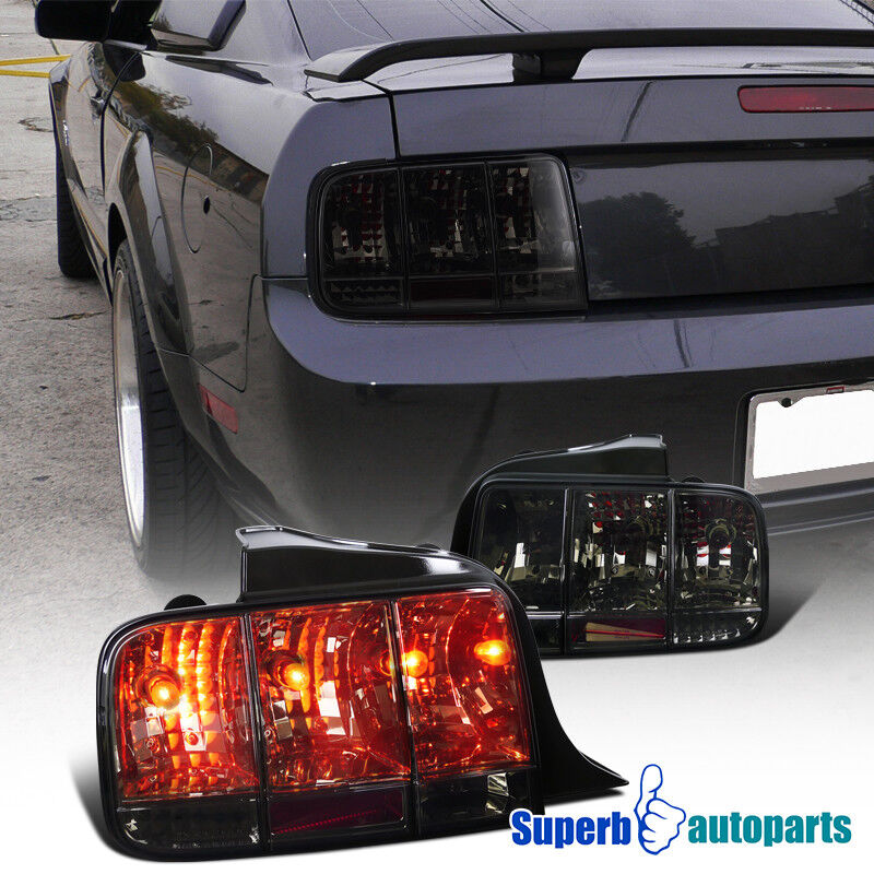 For 2005-2009 Ford Mustang Tail Lights Sequential Signal Lamp Smoke