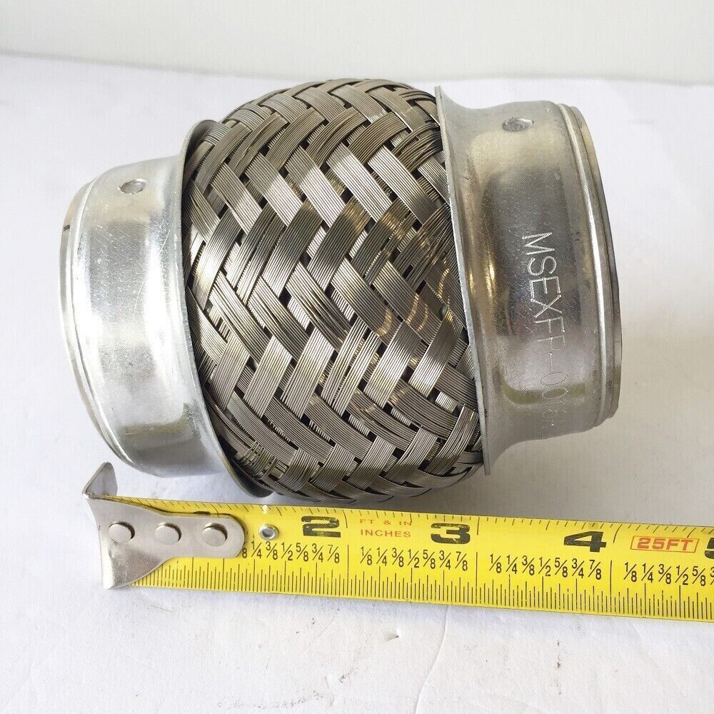 Flex Pipe Exhaust Stainless Steel Double Braided Heavy Duty Coupling 2.5\