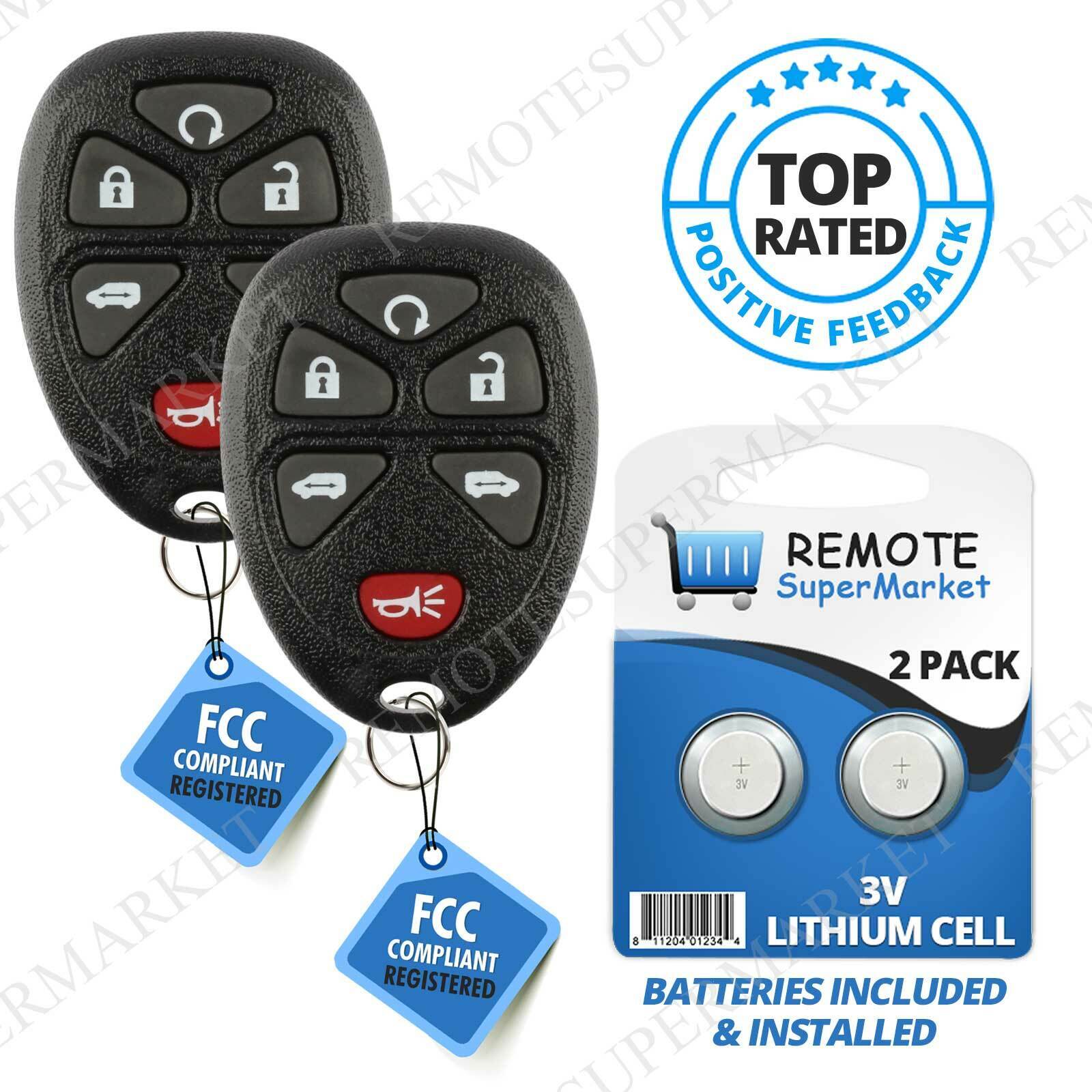 Replacement for Buick Terraza Chevy HHR Uplander Remote Start Key Fob 6b Pair