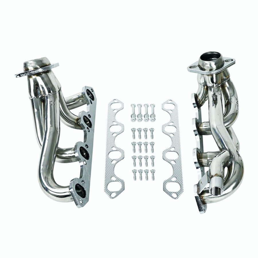 Stainless Shorty Manifold Header For 1987-1996 Ford F150 F250 Bronco 5.8L 