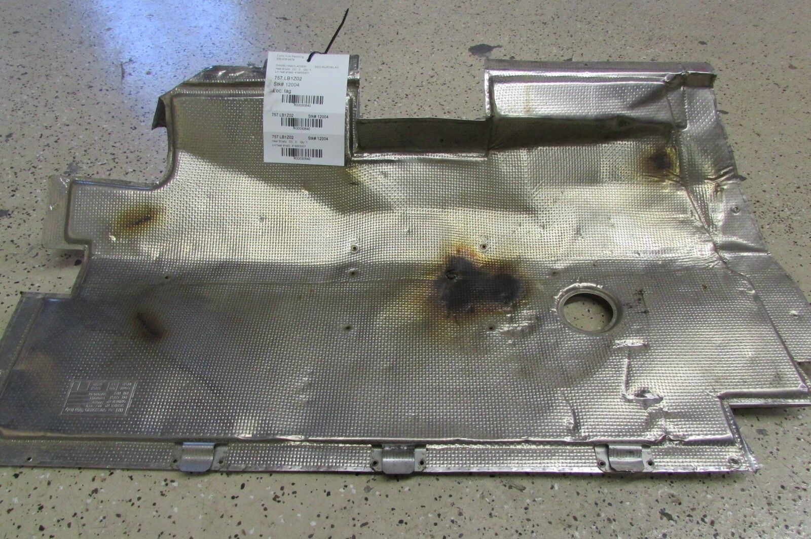Lamborghini Murcielago, LH, Left, Rear Engine Heat Shield, Used, P/N 418863931