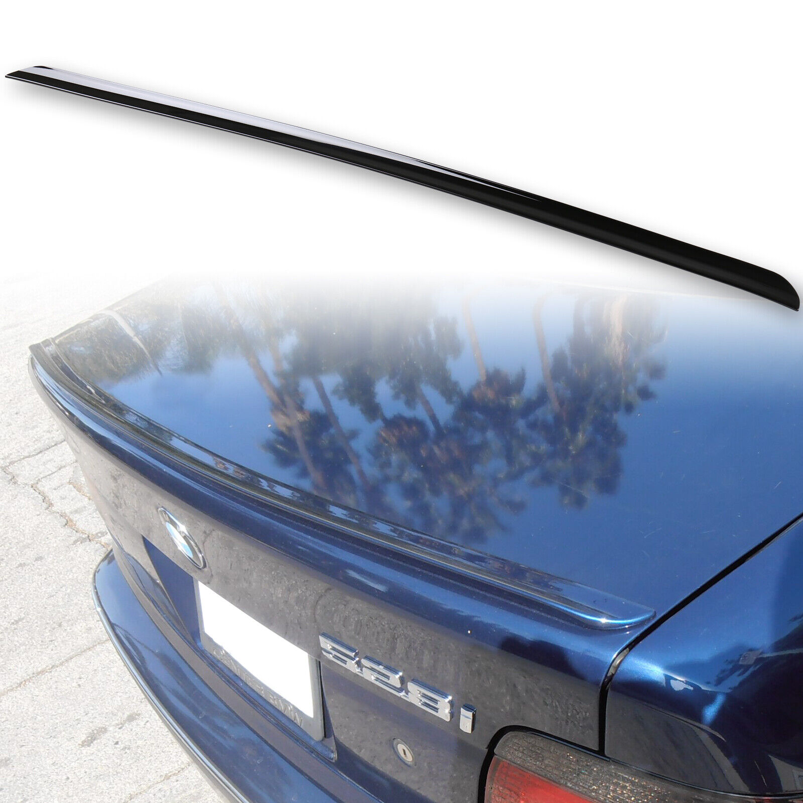 Fyralip Y22 Painted Jet Black Trunk lip spoiler For BMW E39 95-03 Sedan M5 668