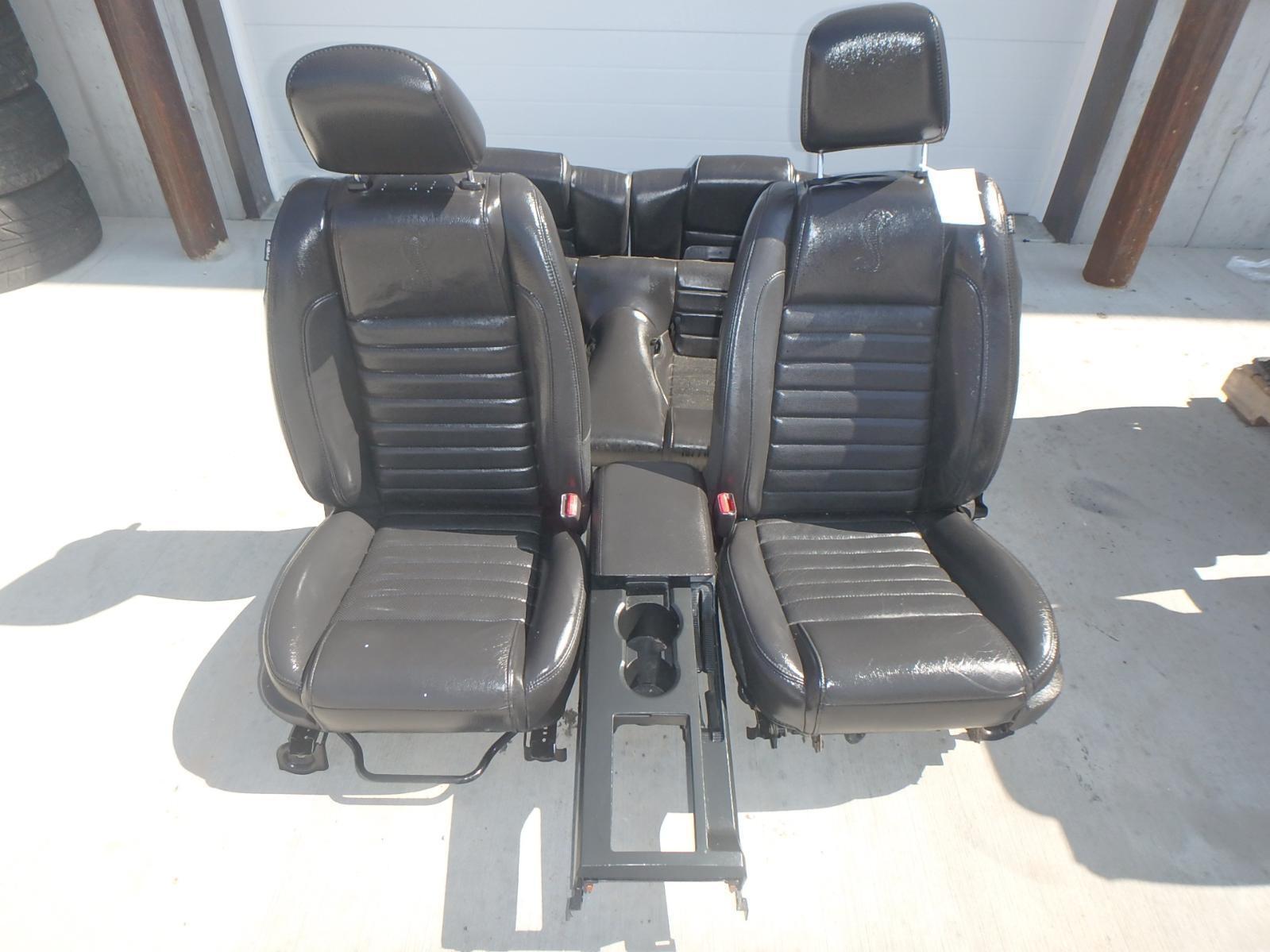 2005-2009 FORD MUSTANG SHELBY GT500 BLACK LEATHER FRONT/REAR SEATS W/CONSOLE