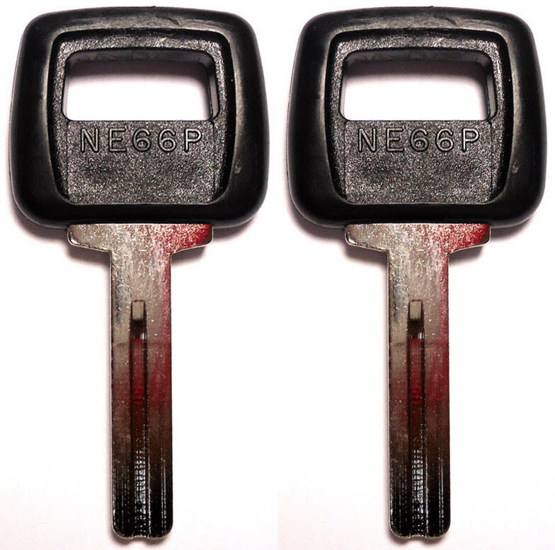 2 NEW FOR VOLVO REPLACEMENT UNCUT HIGH SECURITY KEY BLANK - MADE IN ITALY NE66P