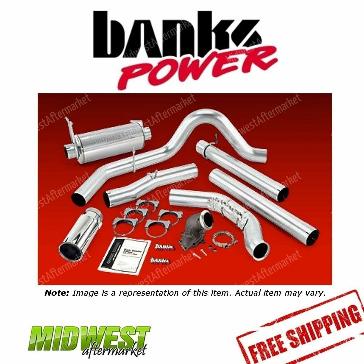 Banks Power Single Monster Exhaust W| Power Elbow 1999-03 Ford 7.3L Powerstroke