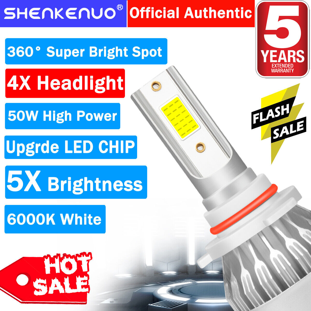 9005 9006 LED Headlight Kit Bulbs Replace For  S10 - Pickup 1999-1998