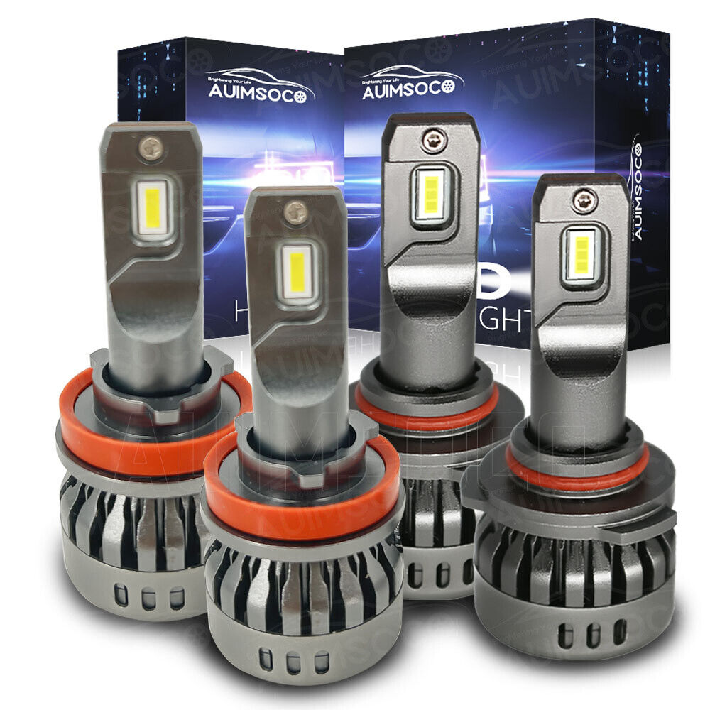 For 2009-2015 Toyota Venza LED Headlights kit High/Low beam Light 4 bulbs combo