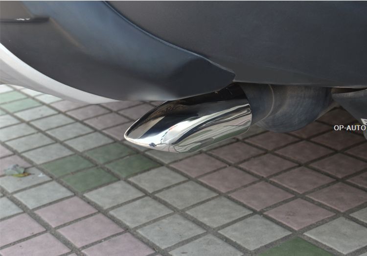 Stainless Rear Exhaust Muffler Tip End Pipe 1pcs For  Toyota RAV4 2013 - 2016