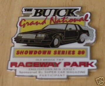 Buick Grand National dash plaque 1989 Raceway Park NJ