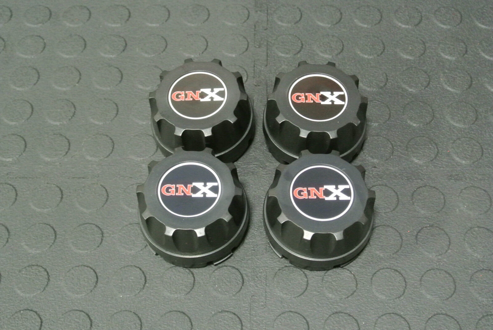 American Racing / Enkei 92 Wheel Rim Center Caps 89 8064 with GNX Logo Set (4)