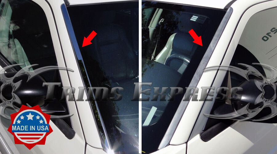 fit:2005-2010 Chrysler 300 Front Pillar Post Window Shield Deflector Trim Cover