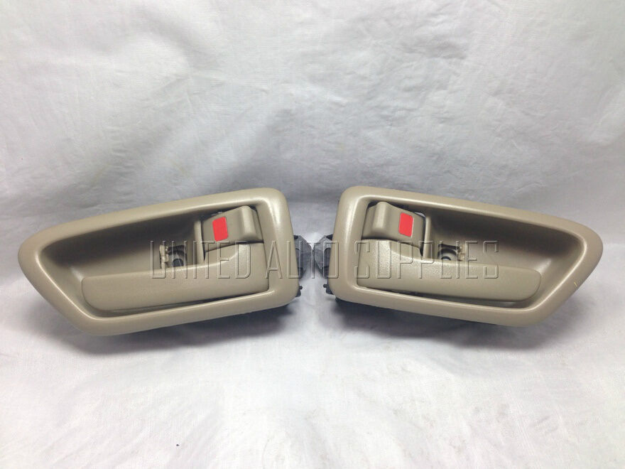Set of 4 PCS Inside Door Handle & Bezel Tan for 97-01 Toyota Camry