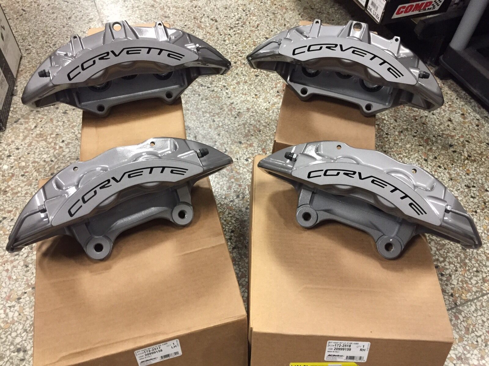 New GM OEM Brembo 2009-13 Chevy Corvette ZR1 Front & Rear Brake Calipers w/ Pads
