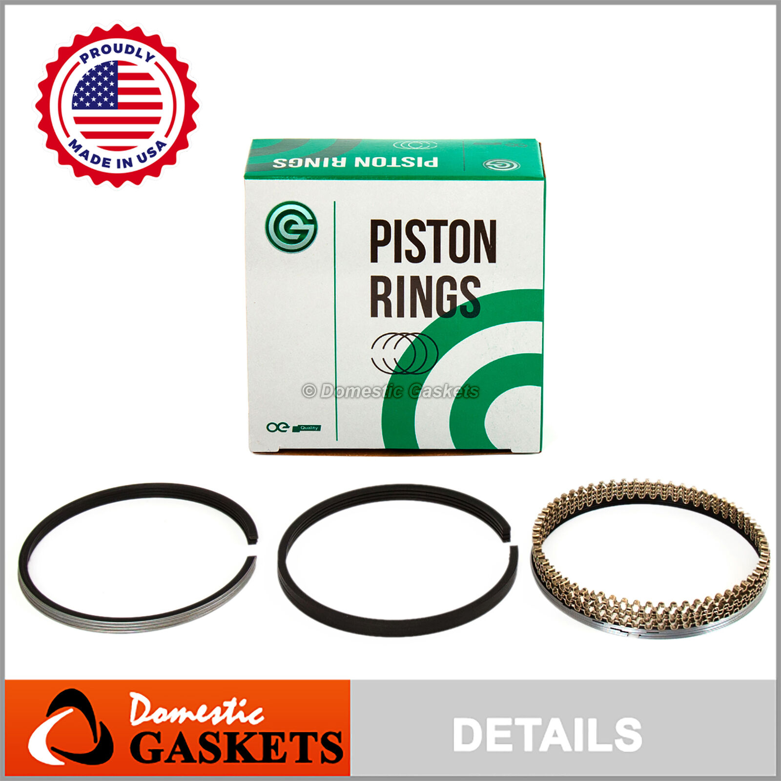 Made in USA Piston Rings Fit 92-08 Chevrolet Aveo Daewoo Lanos 1.6L DOHC