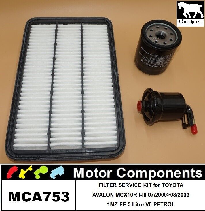 FILTER SERVICE KIT for TOYOTA AURION MCX10R I-III 1MZ-FE 3L 07/2000>08/2003