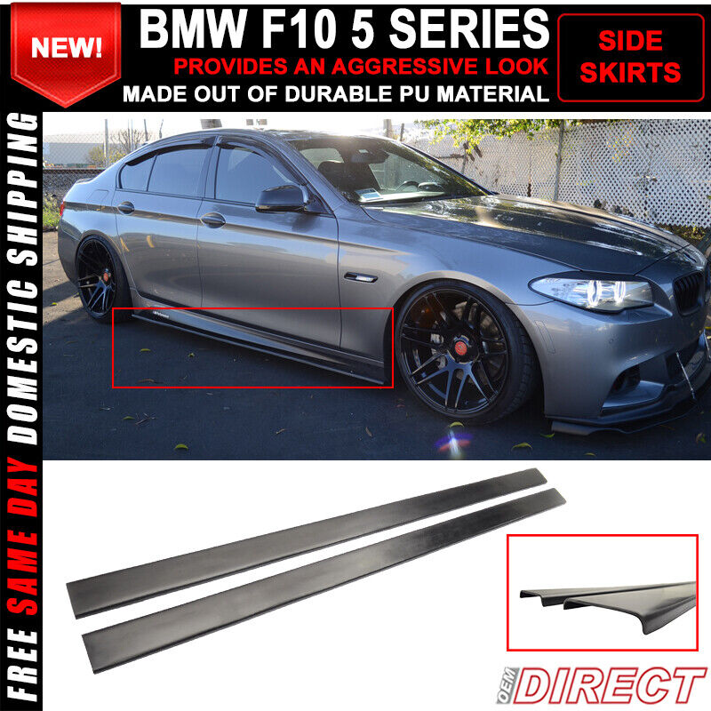 For 11-16 BMW F10 M5 5 Series Side Skirt Extensions Splitters
