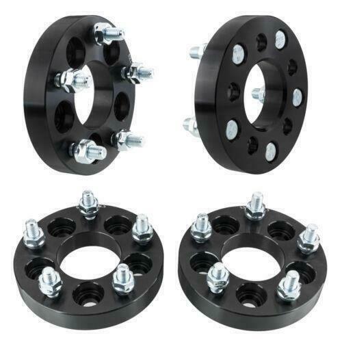 4pcs 1 inch Thick  5x100 to 5x114.3 Wheel Adapters 12x1.5  5x4.5 Black Spacers
