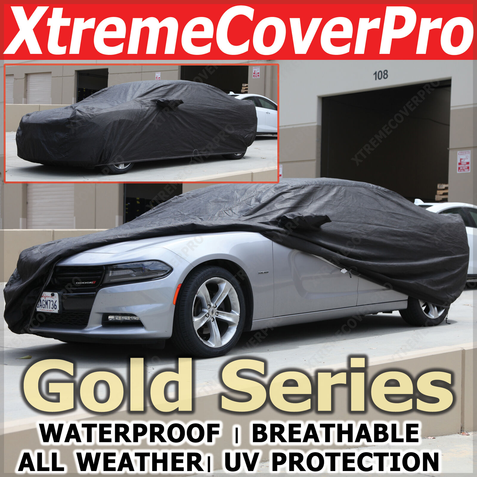 2013 2014 2015 2016 CADILLAC ATS ATS-V WATERPROOF CAR COVER W/MIRRORPOCKET BLACK