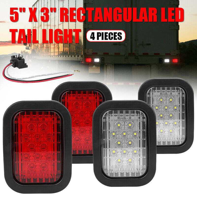 2X LED Trailer Truck Stop/Turn/Tail Brake Lights 5\