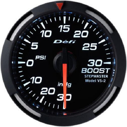 Defi Racer Turbo Boost Gauge -30inHg to +30PSI 52mm w/ White LED DF06503 NEW