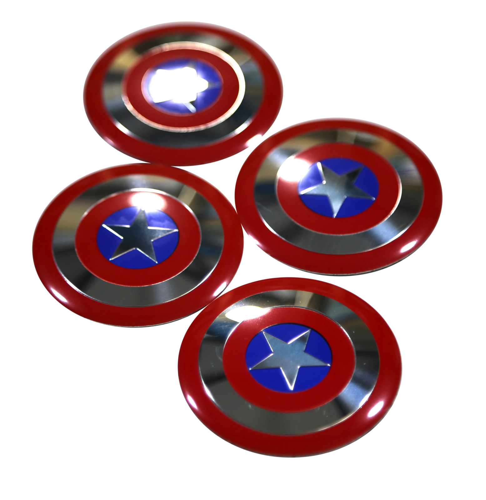 4x Captain America Wheel Hub Center Cap Sticker Decal Shield 2.20\