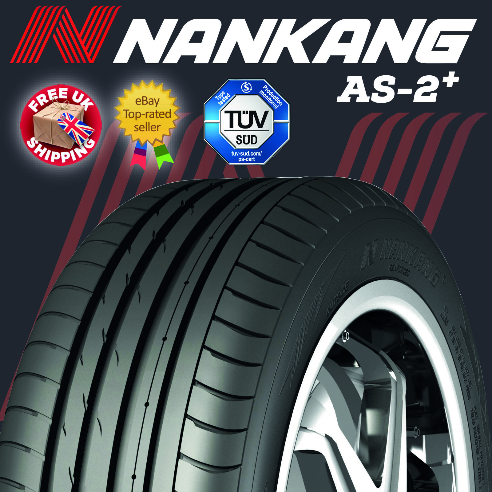 X1 275 30 20 97Y XL NANKANG AS-2+ QUALITY TYRE WITH UNBEATABLE ( A ) WET GRIP