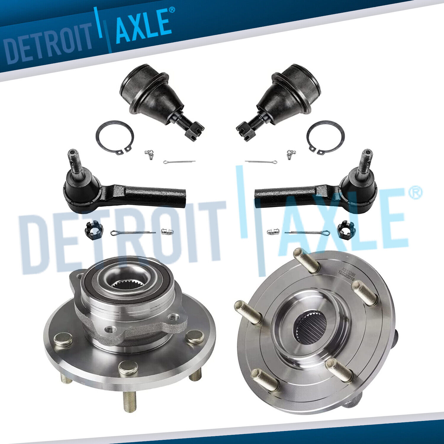 For 2009-2015 Dodge Journey Front Wheel Hub & Bearing Pair and Suspension Kit