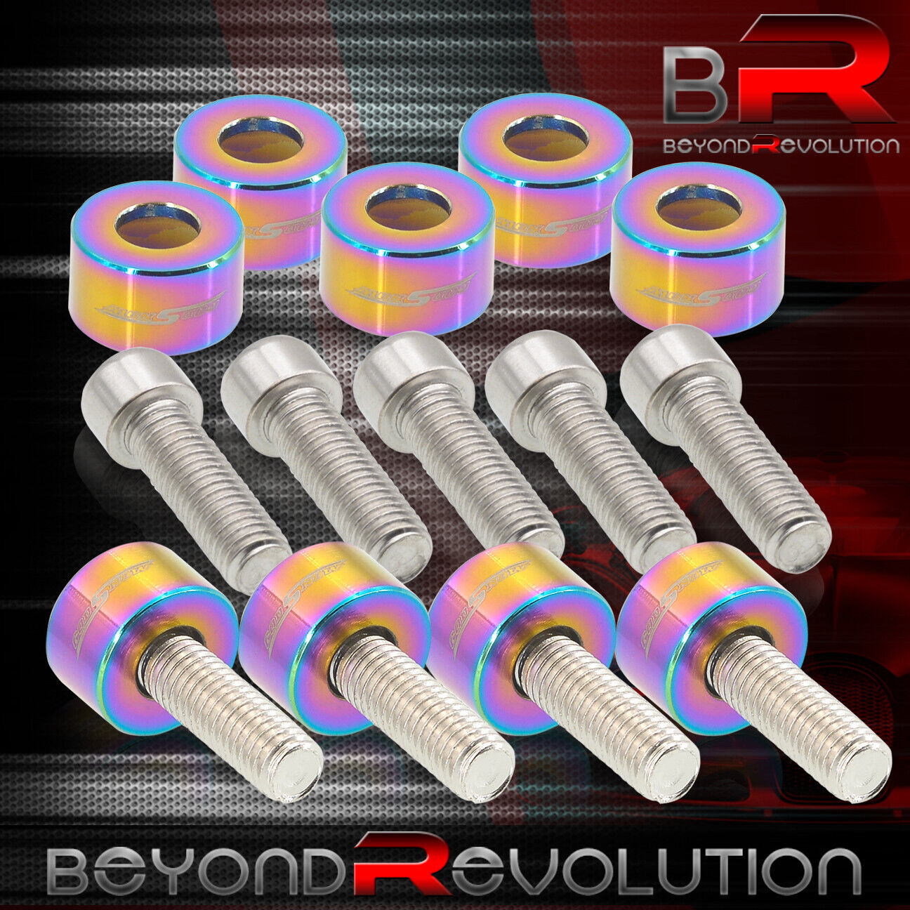 For Honda Acura Header Manifold Dress Up Cup Bolts M8X1.25MM Neochrome