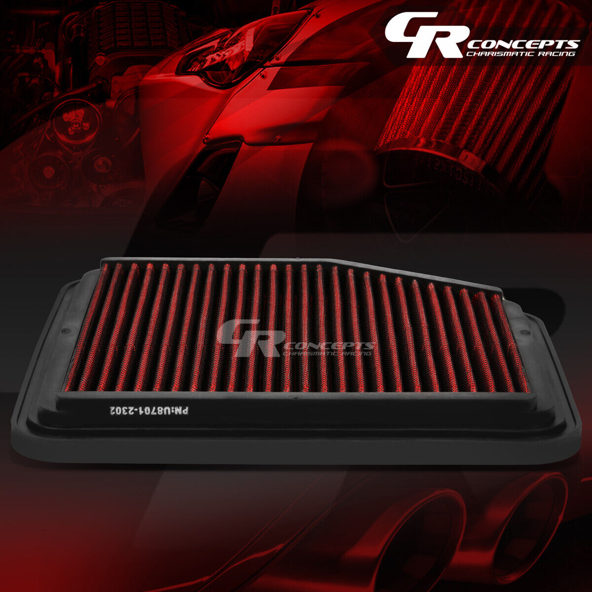 RED WASHABLE HIGH FLOW AIR FILTER FOR 06-13 LEXUS IS250/350 06-11 GS350 GS430