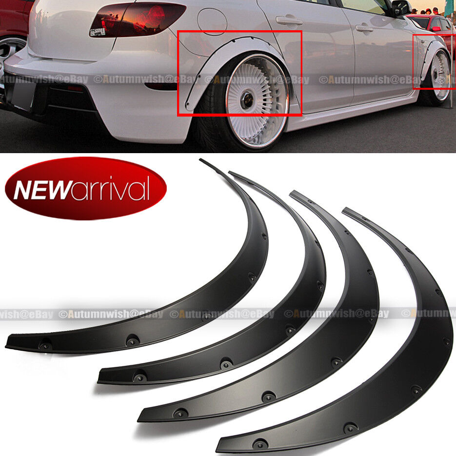 Will Fit Civic Wheel Fender Flares wide Body Flexible ABS Plastic Universal