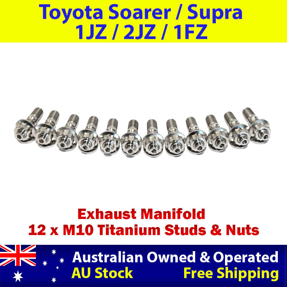 Titanium Exhaust Manifold Stud Kit For Toyota Soarer/Supra 1JZ-GTE, 2JZ-GTE, 1FZ