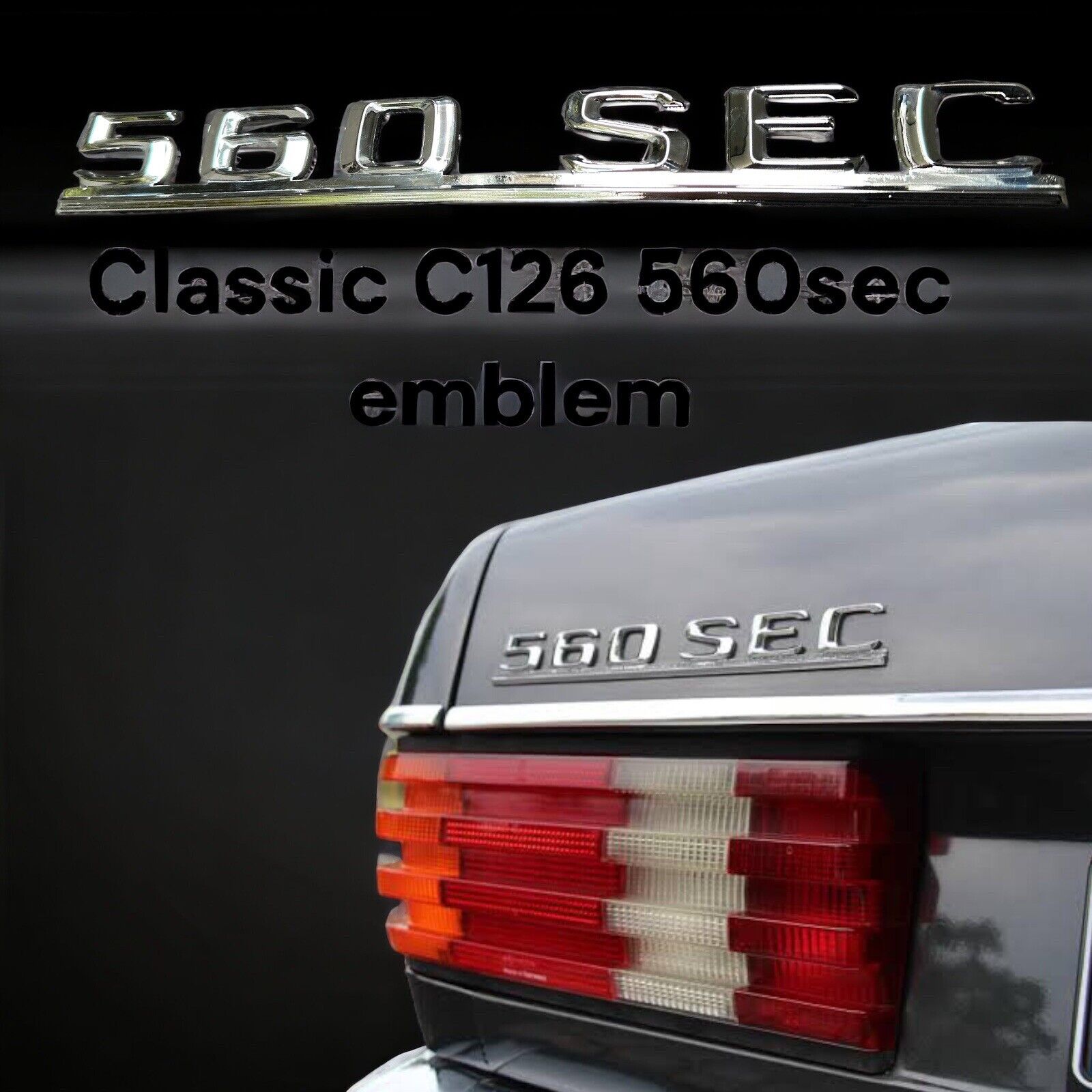 C126 For Mercedes trunk 560sec 560 Sec emblem chrome Ref Number: A1268172415