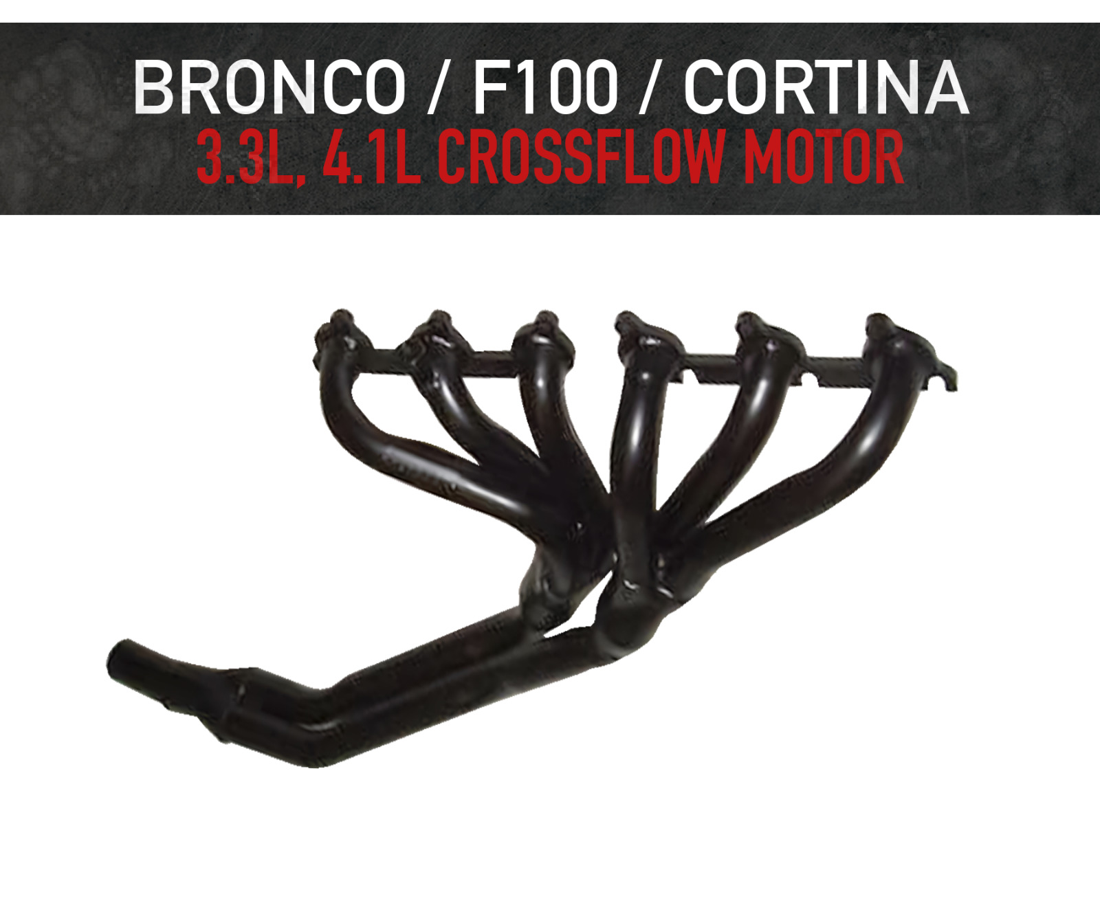 Headers / Extractors for Ford Bronco / F100 / Cortina - 3.3L & 4.1L X-Flow Motor