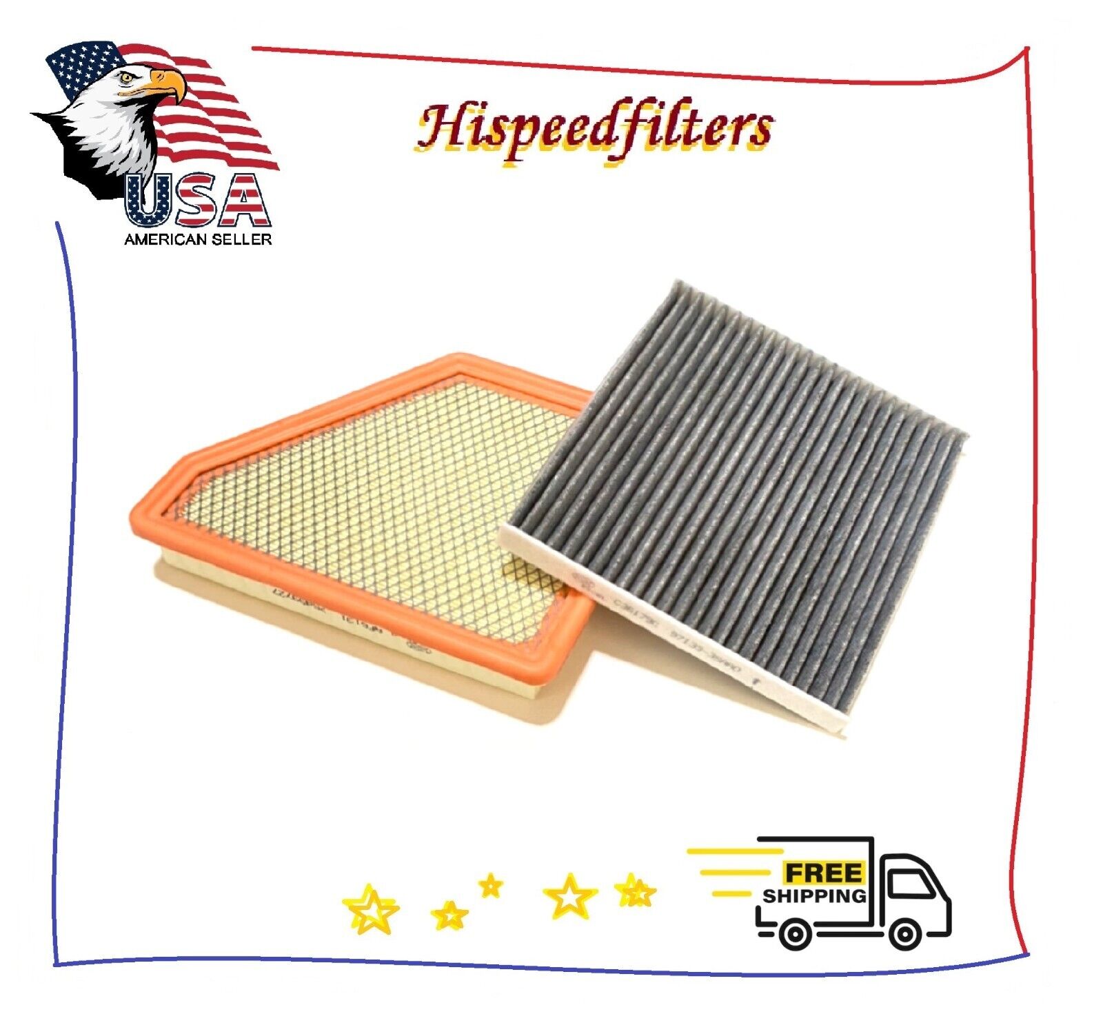 ENGINE & CARBON CABIN AIR FILTER For 2010-17 Chevy Equinox 2010-17 GMC Terrain 